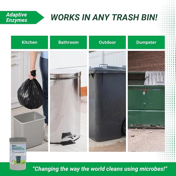 ACT Trash Deodorizer and Cleaner | Eliminates Odors Controls Garbage Sludge | - Image 4