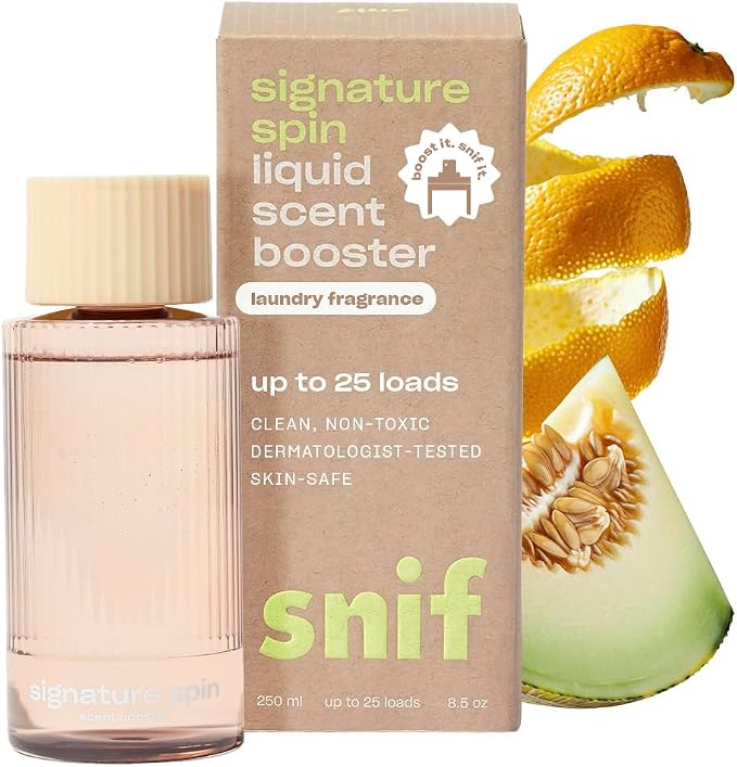 Snif Signature Spin Scent Booster, Clean and Crisp Scent, 25 Loads, by Snif