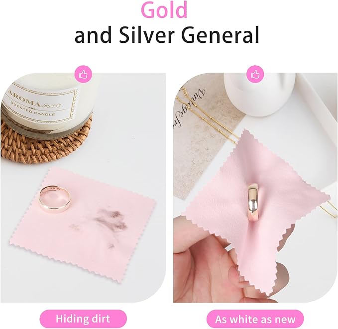 CATIFLIN 100pcs Jewelry Cleaning Cloth, Small Jewelry Polishing Cloth - Image 4