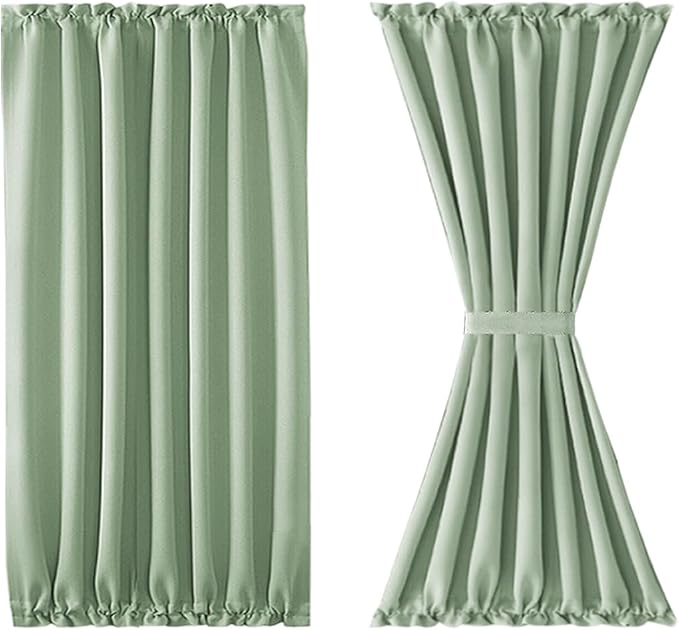 DWCN French Door Curtains – Rod Pocket Thermal Blackout Curtain - Image 7