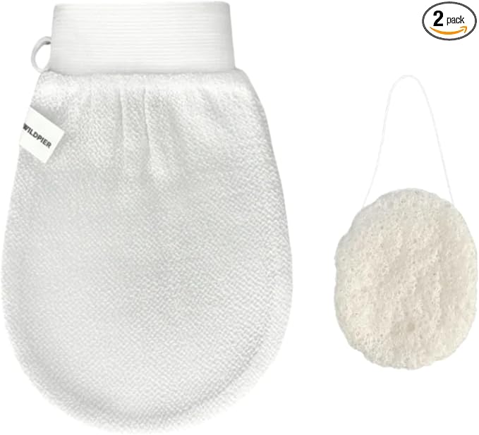 Wildpier Deep Exfoliating Glove and Konjac Sponge Bundle by Wildpier
