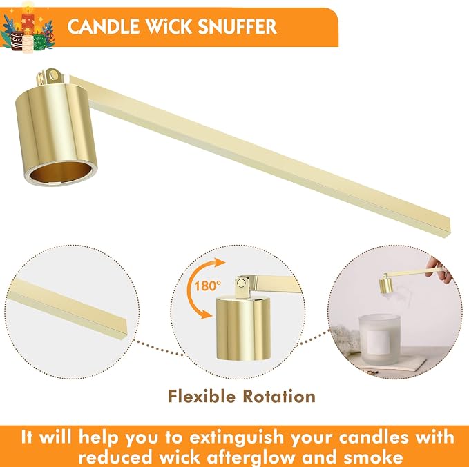 4 in 1 Candle Accessories Kit, Wick Trimmer, Candle Snuffer and Wick Trimmer - Image 5