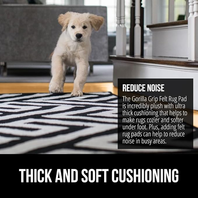 GORILLA GRIP Felt and Natural Rubber Stay in Place Slip Resistant Rug Pad - Image 4