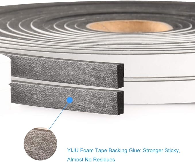 2 Rolls Foam Seal Tape for Door Window Insulation, Soundproof and Shockproof - Image 3