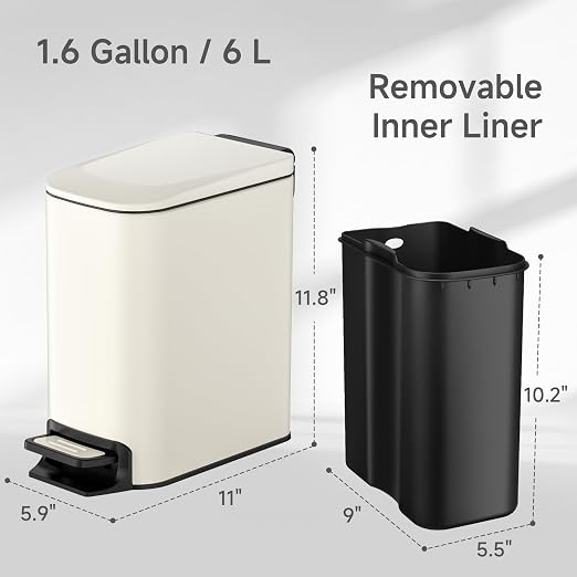 TIPGO Slim Bathroom Trash Can - Image 5