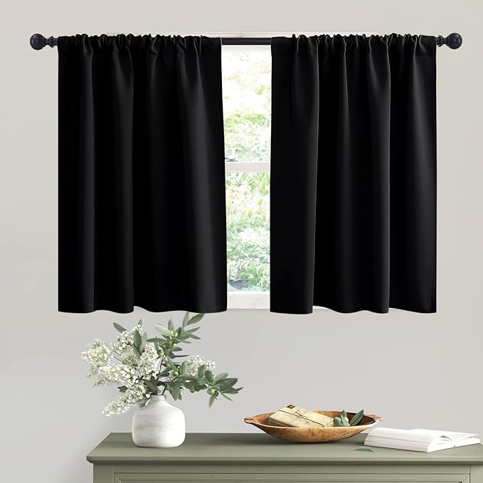 RYB HOME Black Curtains Blackout by RYBHOME