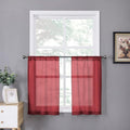 Tollpiz Sheer Tier Curtains Kitchen Linen Textured Half Curtain Sheers Light by Tollpiz