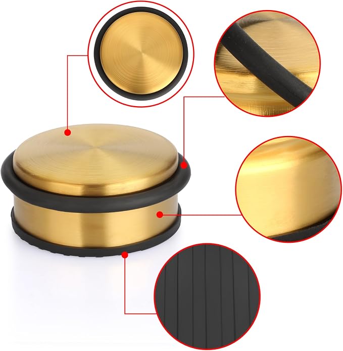 Sumnacon Heavy Duty Floor Door Stopper No Drill, Durability Stainless Steel - Image 4
