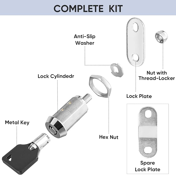 PTEROMY 2 Pack Cabinet Lock - Image 5