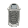 COATEDOUTDOORFURNITURE RDT-P-Gry Heavy Duty Round Trash Receptacle by CoatedOutdoorFurniture
