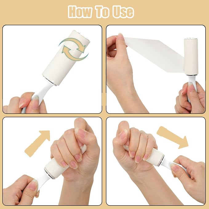 Lint Rollers for Pet Hair Extra Sticky, 400 Sheets Mega Value ，Clothing Hair - Image 4