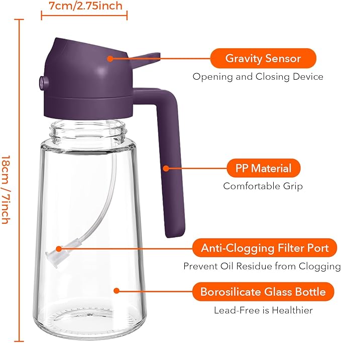 YARRAMATE 16oz/470ml Glass Olive Oil Sprayer - Image 8