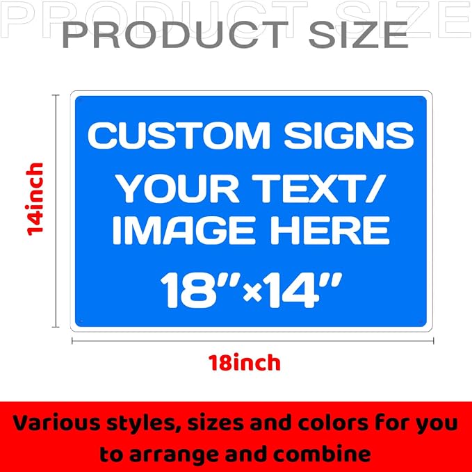 Custom Signs Outdoor and Indoor, Aluminum Weatherproof Metal Sign Multiple - Image 3