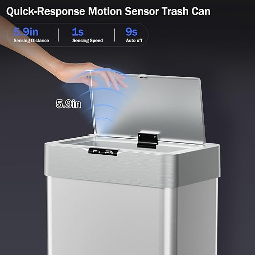 TLSUNNY 21.1 Gallon Motion Sensor Trash Can, Touchless Automatic Garbage Can - Image 3