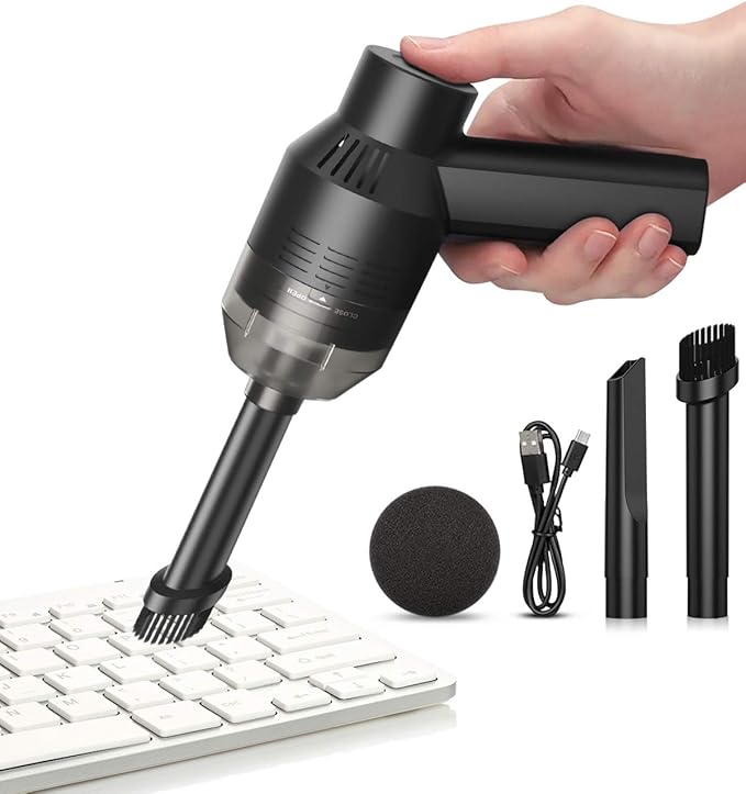Mini Vacuum Cordless Vacuum Keyboard Cleaner Mini Computer Vacuum Rechargeable by HONKYOB