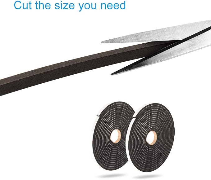 2 Rolls Foam Seal Tape for Door Window Insulation, Soundproof and Shockproof - Image 4