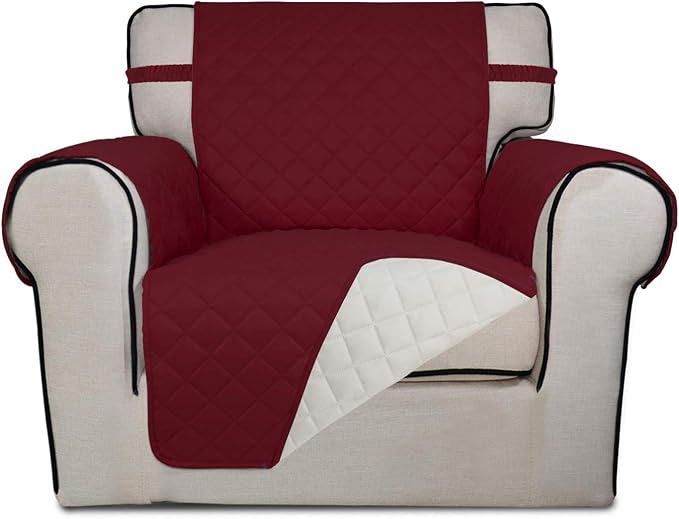 PureFit Reversible Quilted Sofa Cover, Water Resistant Slipcover Furniture by PureFit