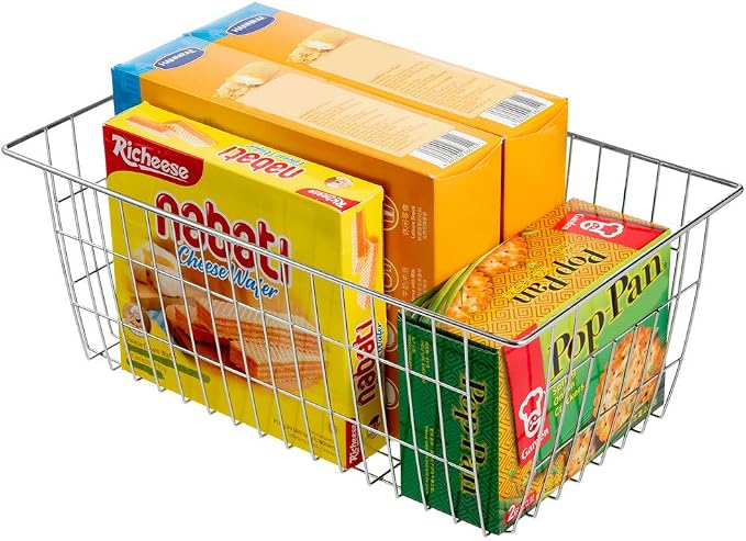 Freezer Wire Storage Baskets, Farmhouse Organizer Storage Bins Large Organizer - Image 5
