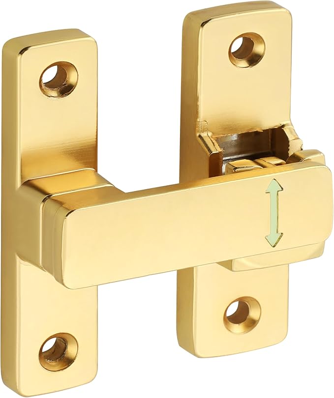 90/180 Degree Flip Latch Gate Latch, Heavy Duty Black Safety Door Lock Enhanced by Mooche