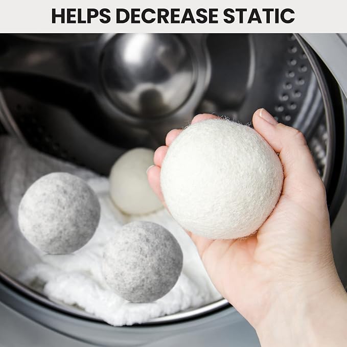42 Pieces Wool Dryer Balls Set 40 Reusable Wool Balls - Image 6