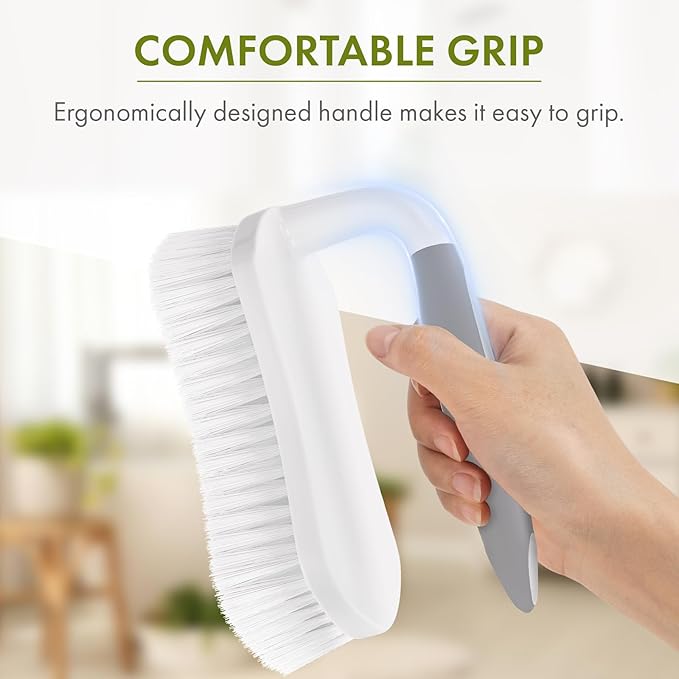 Amazer Scrub Brush for Cleaning Comfort Grip Shower Scrubber Flexible Stiff - Image 3