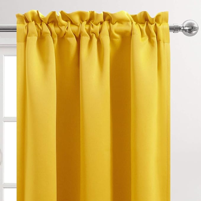 DWCN Blackout Curtains Room Darkening Thermal Insulated Bedroom Curtains Window - Image 4