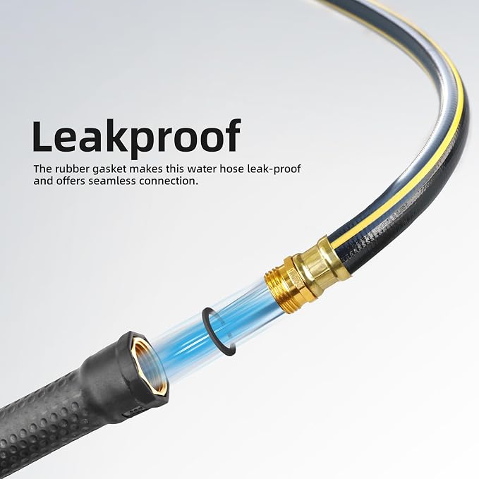 Solution4Patio Long Black Garden Hose 3/4 in. x 50 ft. -Heavy Duty Durable - Image 4