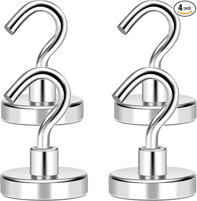 MIKEDE Magnetic Hooks, 80Lbs+ Heavy Duty Magnetic Hooks by MIKEDE