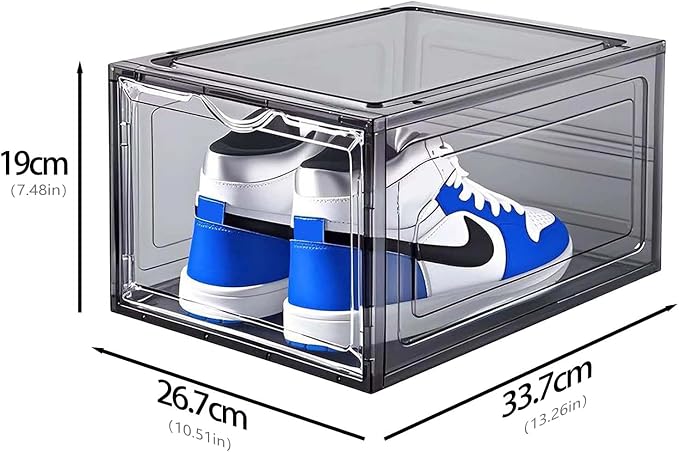 9 Pack Thicken Shoe Organizer Stackable Upgraded Sturdy Transparent Shoe - Image 2