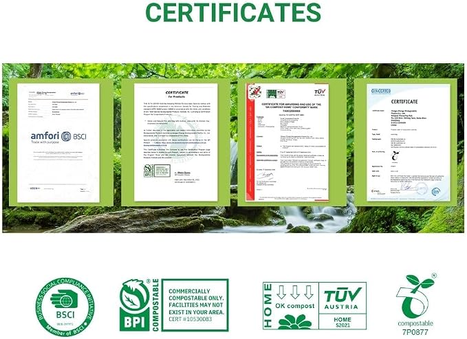 OrangeBio Certified Home Compostable Produce Bags, 14 x 18 Inches, Hold Up to - Image 4