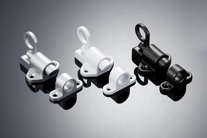 5 Packs Self-Closing Latches，White Spring Door Lock，Resilient Bolt Latch - Image 7