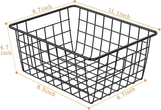 5 Pack Wire Storage Baskets, Premium Pantry Baskets - Image 2