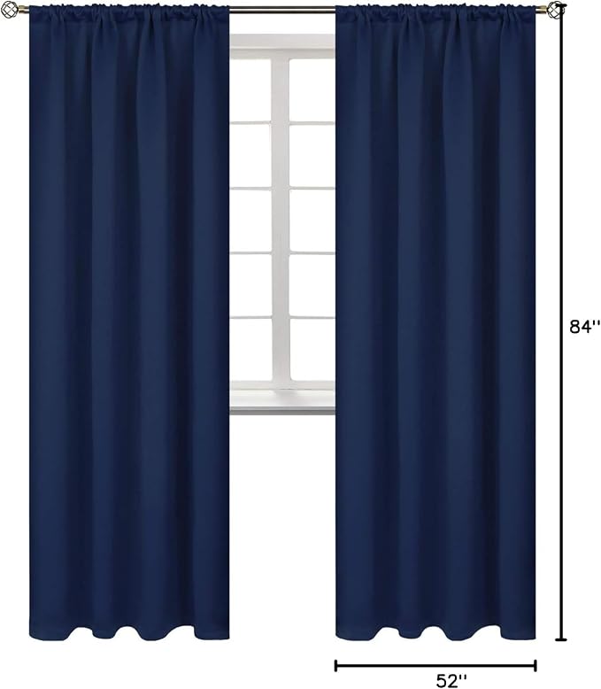 BGment Rod Pocket Blackout Curtains 84 Inches Long - Image 7