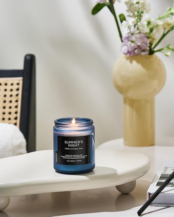 M&SENSE Summer's Night Scented Candle, All Natural Soy Wax Clean Non Toxic - Image 6