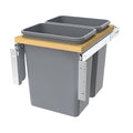 Double Pull Out Under Cabinet Trash Can 35 Qt Garbage Bin by Pulloutor
