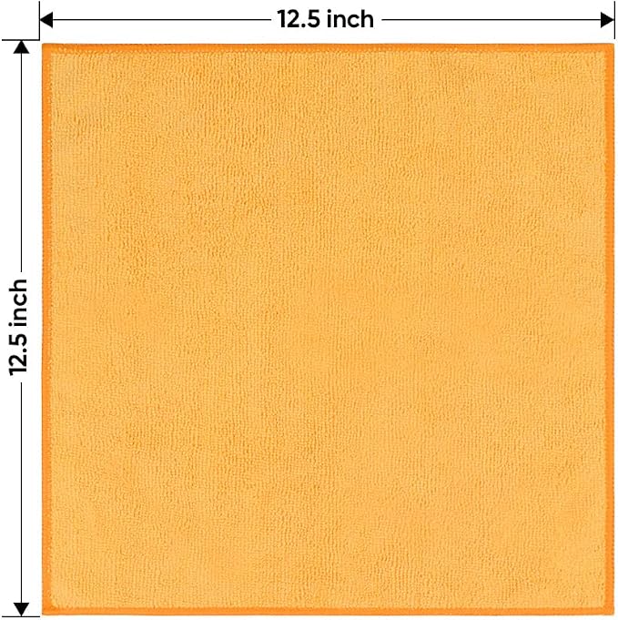 HOMEXCEL Yellow Microfiber Cleaning Cloths 12 Pack, 12.5 x 12.5 inch Microfiber - Image 2