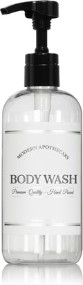 Refillable Clear PET Plastic 16 oz Body Wash Bottle by ArtanisHome