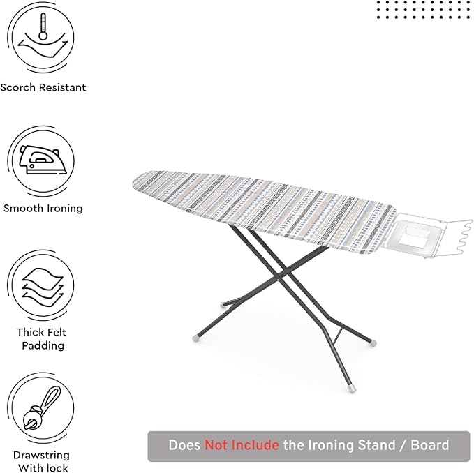 Encasa XO Ironing Board Cover and Pad 42"x14" - Image 3