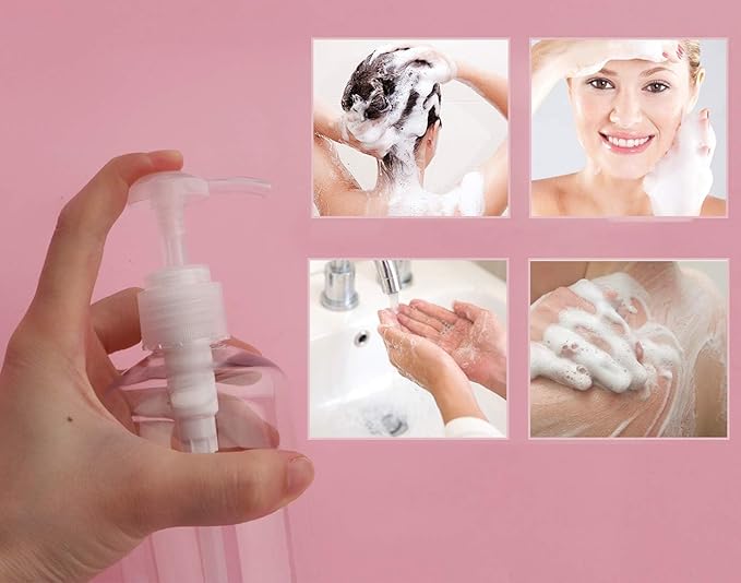 Yebeauty Pump Bottle Dispenser, 4 Pack 10oz/300ml Plastic Dish Lotion Soap - Image 4