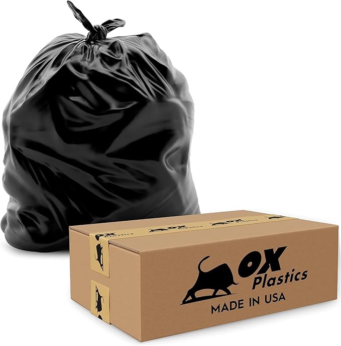 OX Plastics Black Trash Bags - Image 3