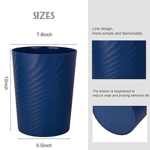 UUJOLY Plastic Small Trash Can Wastebasket, Garbage Container Basket - Image 3