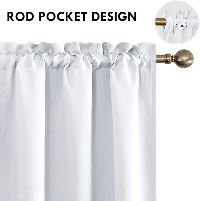 DWCN Blackout Curtains for Bedroom – Thermal Insulated Room Darkening Drapes - Image 4