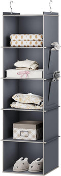 YOUDENOVA Hanging Closet Organizer, 5-Shelf Closet Hanging Storage Shelves by YOUDENOVA
