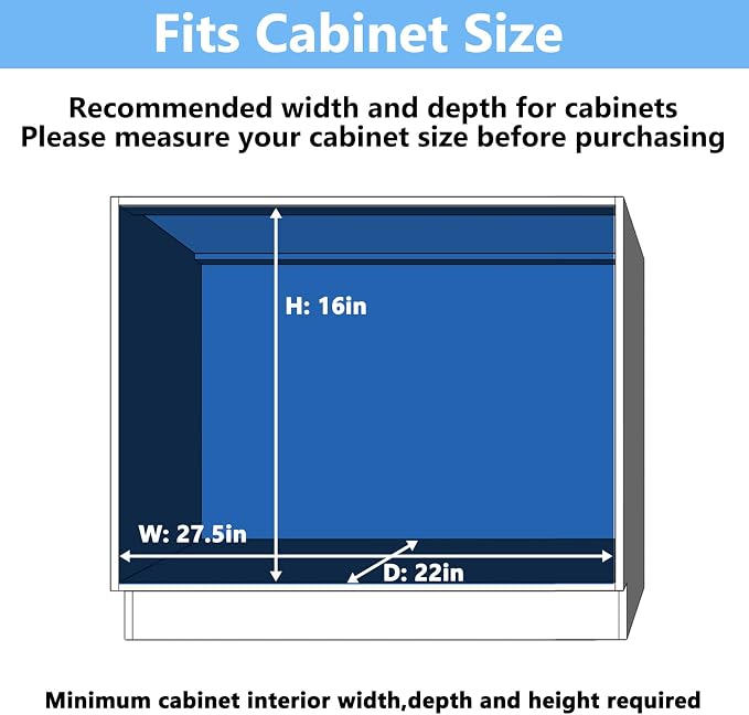 2 Tier Individual Pull Out Cabinet Organizer 27" W x 21½" D, Heavy Duty Cabinet - Image 4