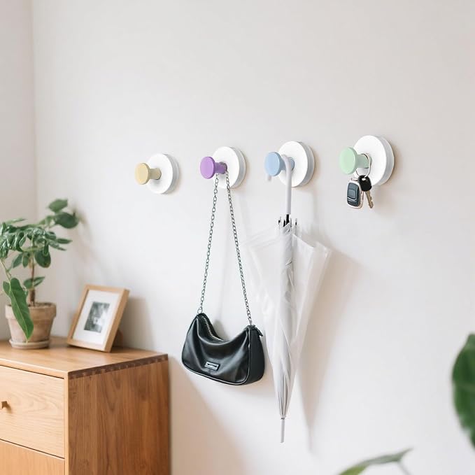 4 Pcs Suction Cup Hook for Shower，304 Stainless Steel Removable Hooks，Towel - Image 3