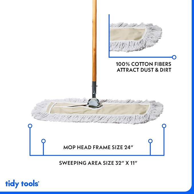 Commercial Dust Mop & Floor Sweeper, 24 in. Dust Mop - Image 4