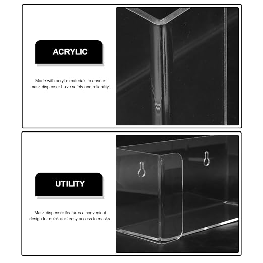 Acrylic Wall Mount Glove Dispenser and Mask Holder Storage Box - Image 3