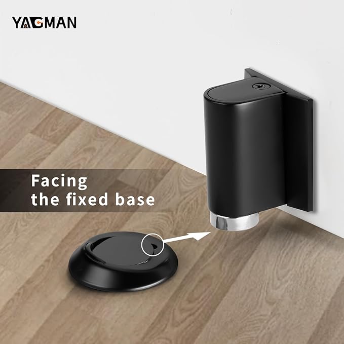 1 Pack Magnetic Door Stoppers Retractable Bottom of Door Holder No Drilling - Image 4