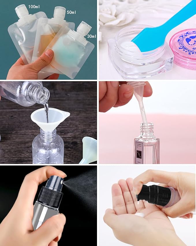 17 Pack Travel Pouches for Toiletries, TSA Approved, Portable Containers - Image 6