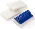 Handled Bath Scrubber, Bathroom Scouring Pad, Heavy Duty Cleaning Sponge Scrub by LIOUXUE